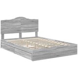 vidaXL Konstrukcija postelje Siva Sonoma 140 x 200 cm Konstruiran les | Shoptok.si