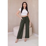 Kesi Włoski Viscose wide-leg trousers khaki | Shoptok.si