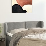  Uzglavlje s ušima svjetlosivo 147x23x78/88 cm baršunasto | shoptok.hr