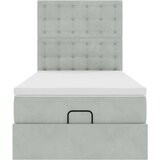  Okvir kreveta s madracima svijetlosivi 90x200cm baršunasti | shoptok.hr