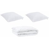 vidaXL Odeja z blazino 3 pcs Bela Mikrofibra, (5000064954) | Shoptok.si