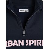 Sinsay Pamučna majica half-zip s natpisom Slike