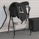  Sklopivi samostojeći stalak za sedlo crni željezni Cijene