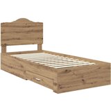  Konstrukcija postelje Umetni hrast 100 x 200 cm Konstruiran les, (5000102218) | Shoptok.si