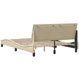 vidaXL Posteljni okvir brez vzmetnice krem 120x200 cm blago, (21670724) | Shoptok.si