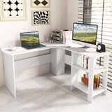 Kotna pisalna miza, dim. 130 x 130 x 74 cm, bela Slike