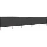  Vjetrobran s 5 panela od tkanine 600 x 160 cm antracit | shoptok.hr