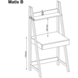  Radni stol MATIS B - MDF | shoptok.hr