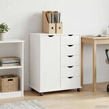  Gležnji kabinet Bela 63,5 x 39 x 79 cm Masivno borovo les, (5000232563) | Shoptok.si