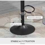  Set od 2 barske stolice izgled kože okretne podesiva visina oslonac za noge metalni okvir 47 x 52 x 87-109 cm siva | shoptok.hr