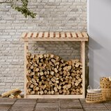  Stalak za drva za ogrjev 108x64,5x110 cm od masivne borovine | shoptok.hr