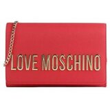 Love Moschino - - Crvena torbica sa zlatnim logom Cene
