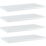 vidaXL Police za knjige 4 kom visoki sjaj bijele 40x20x1 5 cm iverica Cijene