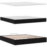 vidaXL Otomanski posteljni okvir z vzmetnicami črn 200x200cm žamet | Shoptok.si