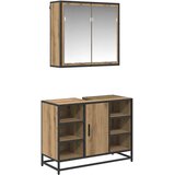  Set namještaja za kupaonicu 2 kom. Umjetnički hrast | shoptok.hr