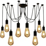 Glamaris Vintage industrijska viseča svetilka, svetilka pajek z 8 kraki, nastavljiv lestenec, retro Edison DIY stropna razsvetljava, za dnevno sobo, spalnico,, (21163763) Cene