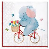  Za dekupaž Elephant on Bike - 1 kom (salvete za dekupaž) cijene