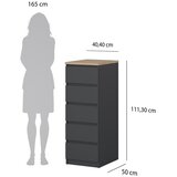 Tvilum Temno siva komoda 40x111x50 cm Naia – | Shoptok.si