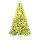 Costway Umetno božično drevo z lučkami LED 225 cm, (5000085754) Cene