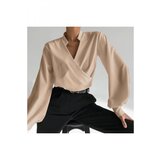 Fenzy Elegantna Bluza Z Izrezom Na Preklop Belucca, Bež Cene