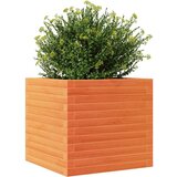 vidaXL vrtno cvetlično korito voščeno rjavo 50x50x46 cm trdna borovina, (21255601) | Shoptok.si