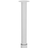 WALTECO Teleskopska pohištvena noga (Š x Do: 6 x 6 cm, Nastavitev višine: 70 cm - 110 cm, Nosilnost izdelka: 80 kg, Jeklo, Bela, Okrogle oblike) Cene