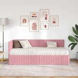  Kutni krevetni okvir s madracem 2 kom. Ružičasta 90 x 190 cm | Shoptok.si