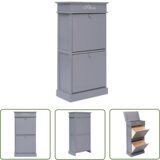 The Living Store Omarica za čevlje siva 50x28x98 cm les pavlovnije - Omarica Za Čevlje, (21744537) | Shoptok.si
