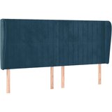  Uzglavlje s ušima tamnoplavo 163x23x118/128 cm baršunasto | shoptok.hr