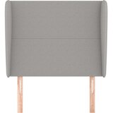  Uzglavlje s ušima svjetlosivo 93x23x118/128 cm od tkanine | shoptok.hr
