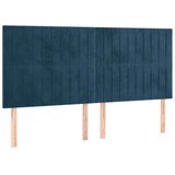  Okvir za krevet bez madraca tamnoplavi 200x200 cm baršunasti | shoptok.hr