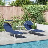  Ležaljka 2 pcs Plava 58 x 188 x 77cm Poliester | shoptok.hr