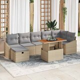  Sjedeća garnitura za vrt 8 kom. Bež poliratan 288,5 x 123,5 x 85 cm | shoptok.hr