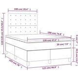  Krevet s oprugama i madracem tamnoplavi 120 x 190 cm baršun | shoptok.hr