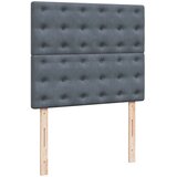 Box spring krevet s madracem tamnosivi 120 x 200 cm baršunasti | shoptok.hr