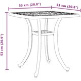  Vrtni stol bijeli 53 x 53 x 53 cm od lijevanog aluminija | shoptok.hr