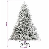  Umjetno božićno drvce s nogom 210 cm 300 LED lampica - Bijela 210 cm s LED svjetlima | shoptok.hr