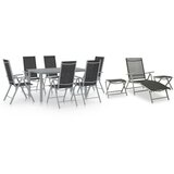  10-dijelni vrtni blagovaonski set crno-srebrni | shoptok.hr