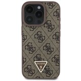 Guess Ohišje za iPhone 16 Pro Max 4G Series Strass Triangle Metallic z naramnico, Rjava, (21749390) | Shoptok.si