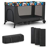 Kinderkraft prenosivi krevetac joy 2 happy shapes ( KLJOY02HAP00000 ) cene