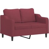  3-dijelni set sofa s jastucima crvena boja vina od tkanine | shoptok.hr