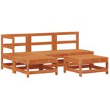  Vrtna dnevna garnitura 5 pcs Voščeno rjava Trdna borovina, (5000301201) | Shoptok.si