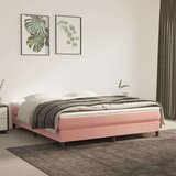 vidaXL Vzmetnica z žepkasto vzmetjo roza 160x200x20 cm žamet | Shoptok.si