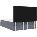  Otomanski krevet s madracima&LED tamnosivi 140x190cm baršunasti | shoptok.hr