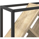  Stalak za vino Sonoma hrast Crna Iverica Metal Srednji | shoptok.hr