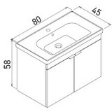 Hanah home Ormarić sa umivaonikom Desna 80 956 | Eponuda.com