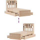vidaXL Krevet s regalom za knjige bez madraca 90x190 cm od borovine | shoptok.hr