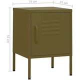  Nočne omarice 2 kosa olivno zelene 35x35x51 cm jeklo, (20734477) | Shoptok.si