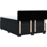  Krevet s oprugama i madracem crni 140 x 190 cm baršunasti | shoptok.hr