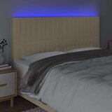  Posteljno vzglavje krem 180x5x118/128 cm blago, (20951599) | Shoptok.si